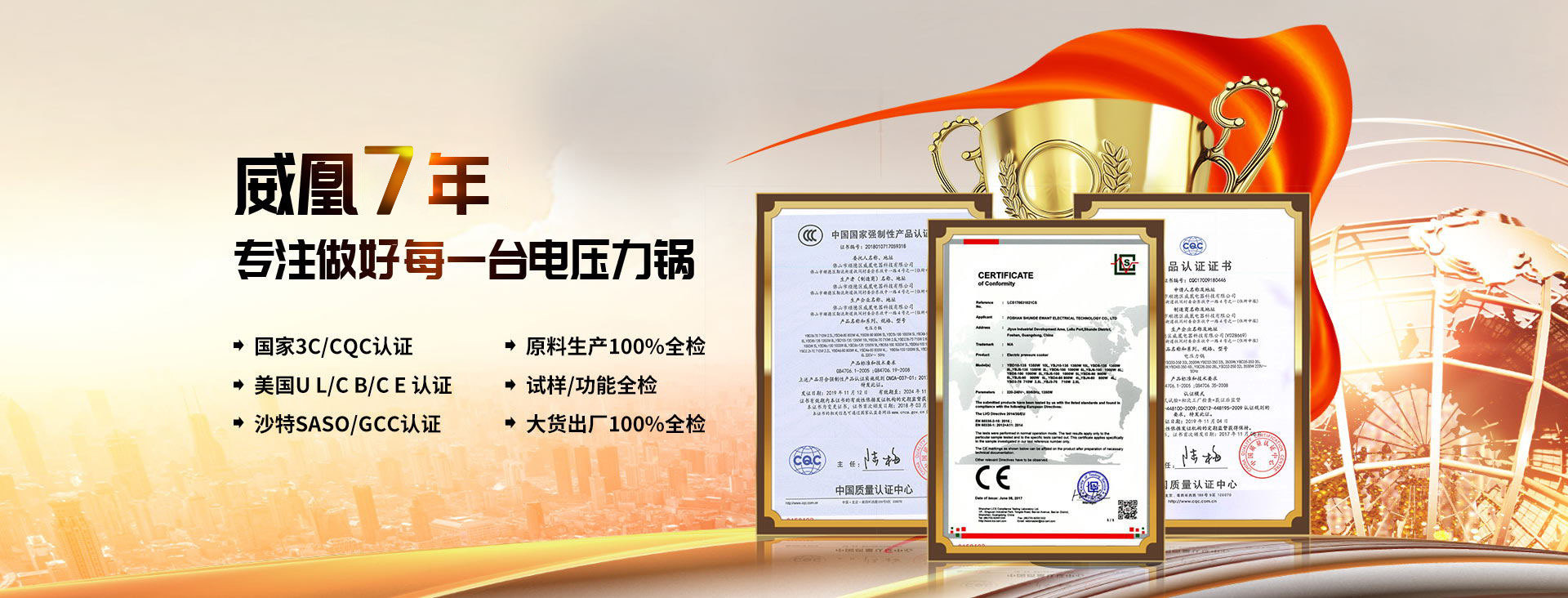 威凰10年，专注做好每一台电压力锅